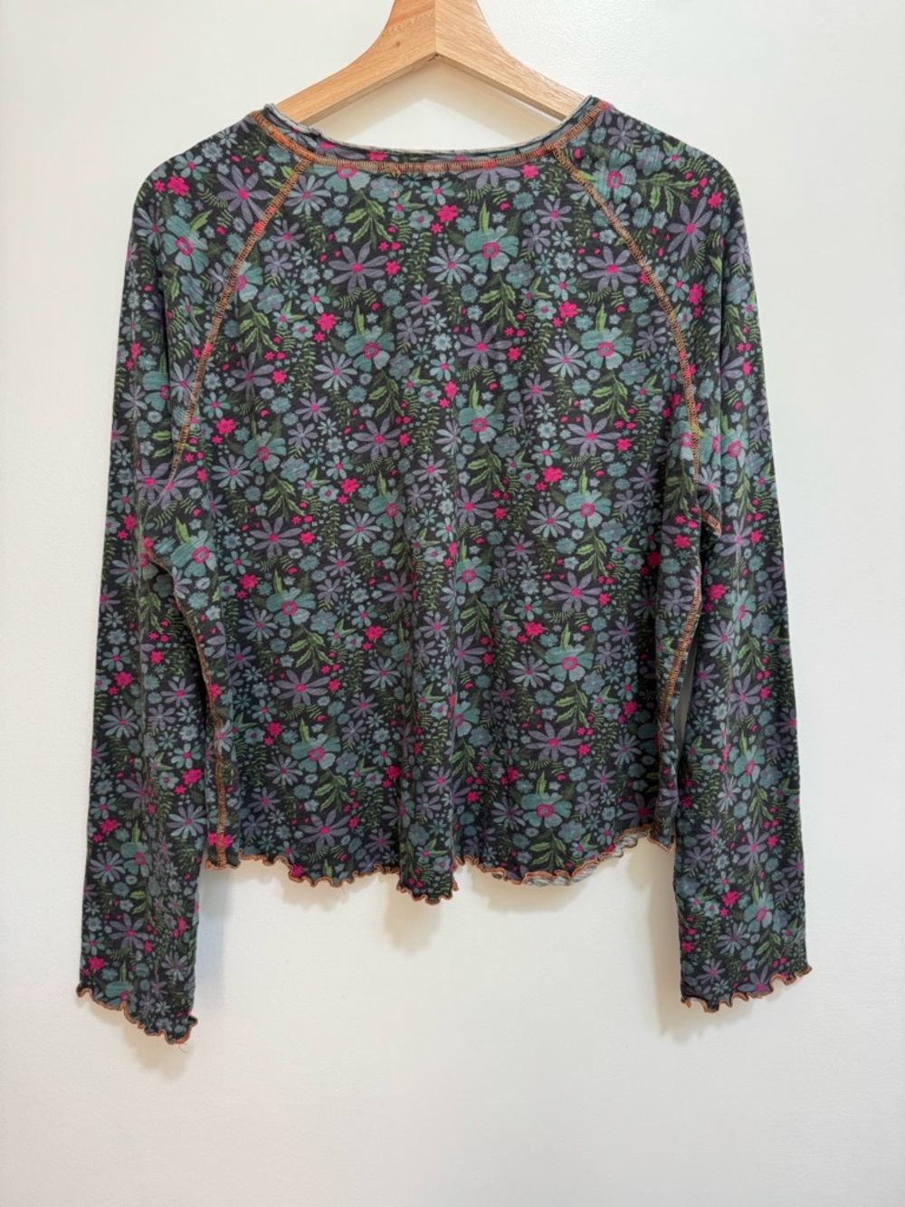 Natural Life Lily Cotton Floral Long Sleeve Tee Shirt Women’s XL Boho Elevated - Picture 7 of 12